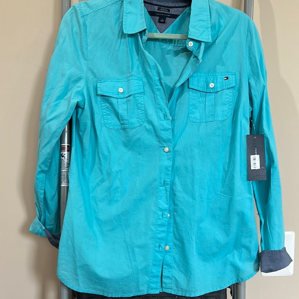 Tommy Hilfiger Aqua Long Sleeve Shirt